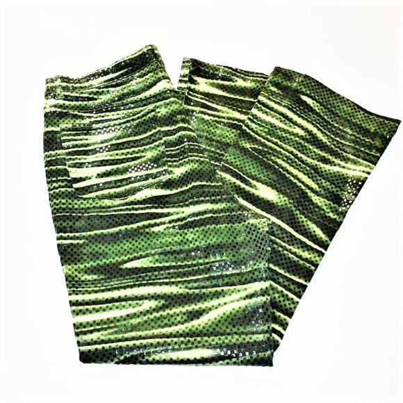 R.V.T Jeans Co. Denim - R.V.T. Jeans Co. Sparkly Green Streak Jeans